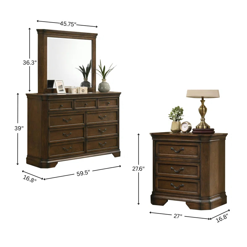 Ailany Wood Bedroom Set