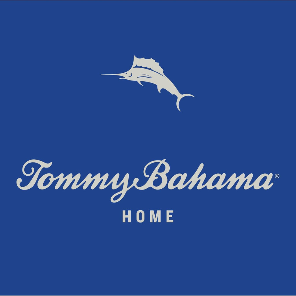 Tommy Bahama - Bath Towels, 100% Soft & Absorbent Cotton with Yarn-Dyed Loops, Medium Weight Bathroom Towels (Shadow Hibiscus Blue, 6 Piece)