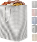 1 Pack Laundry Basket 80L Each, Collapsible Clothes Hamper with Reinforced Handles, Freestanding Waterproof Design for Bedroom and Laundry Room, Grey 80L Total