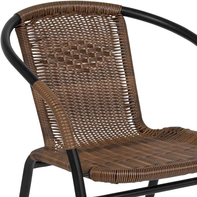 Arthor Rattan Indoor/Outdoor Stacking Restaurant Chairs by Flash Furniture