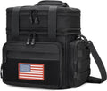 Tactical Lunch Box for Men, Insulated Lunch Bag Adult, Thermal Lunchbox Leakproof Waterproof Cooler Bag, Large Lunch Pail for Work Office Camping Travel (Black)