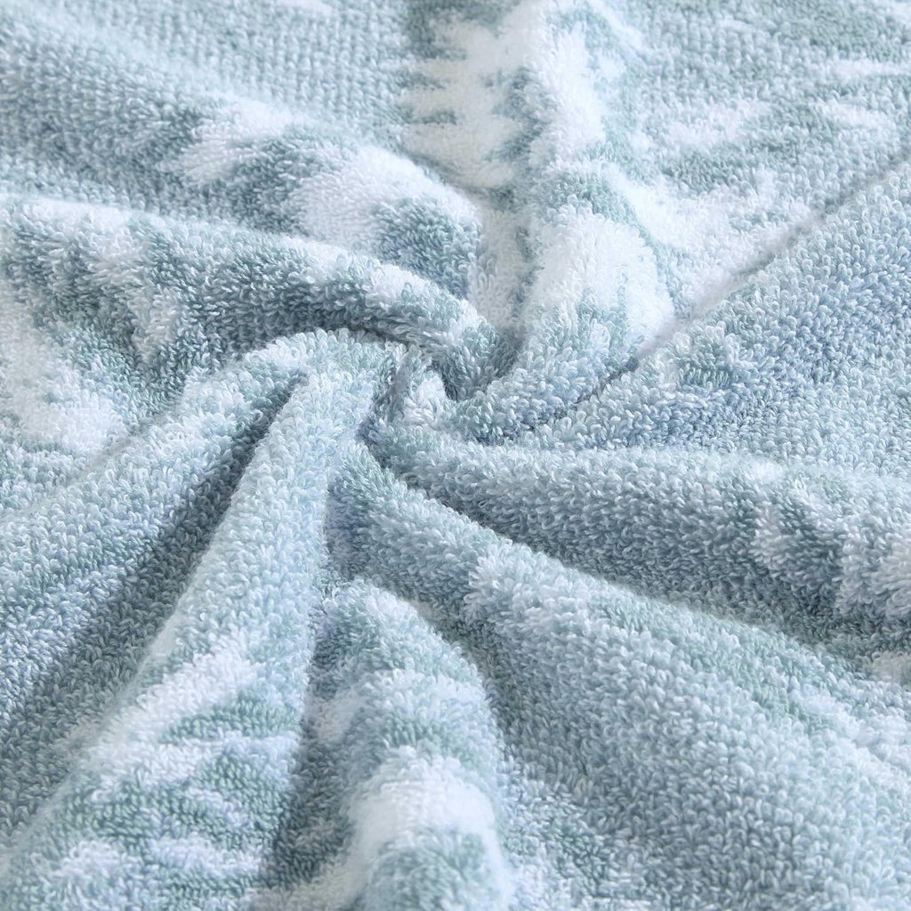 Tommy Bahama - Bath Towels, 100% Soft & Absorbent Cotton with Yarn-Dyed Loops, Medium Weight Bathroom Towels (Shadow Hibiscus Blue, 6 Piece)