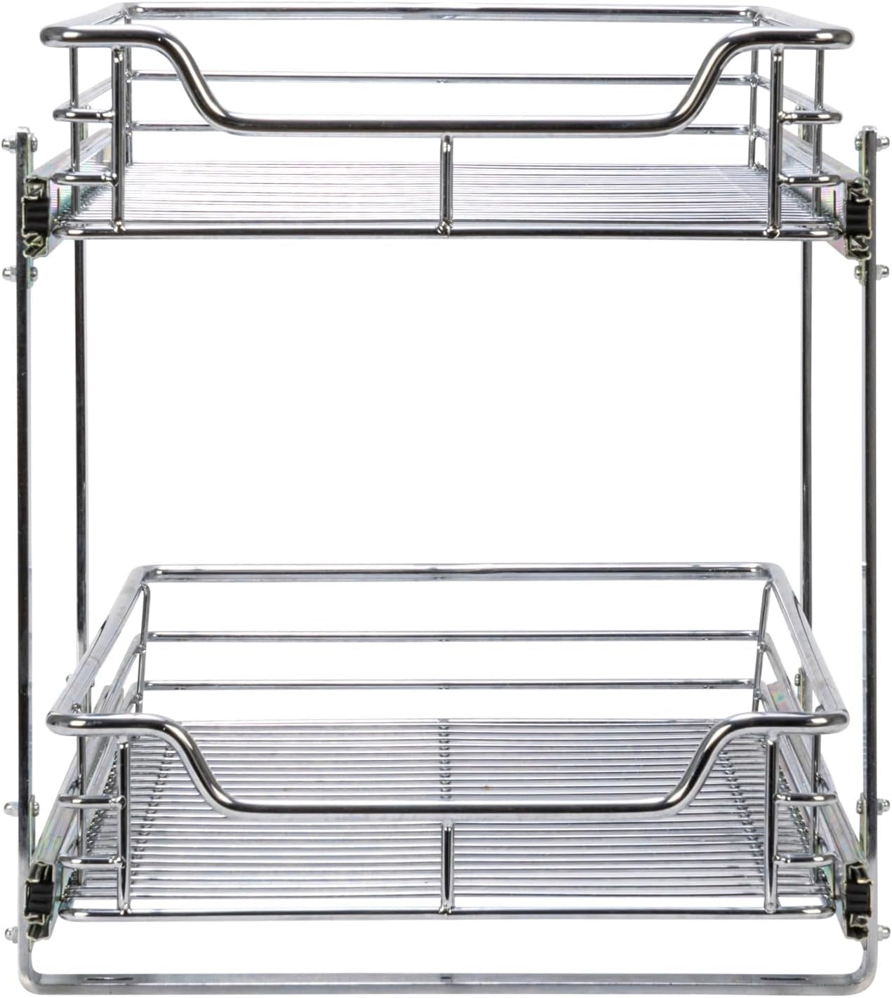 Chrome-Plated Steel Dual-Tier Slide-Out Organizer