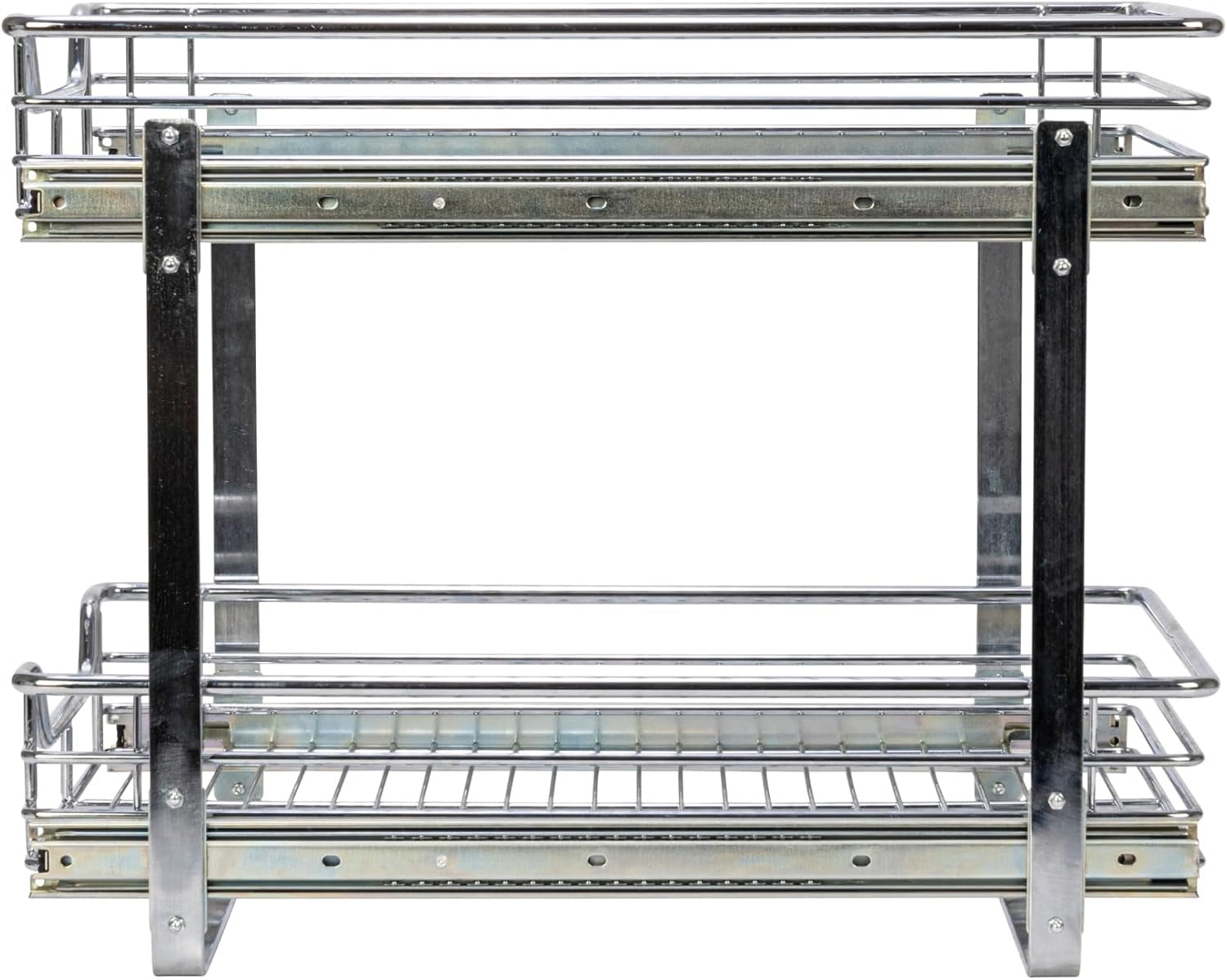 Chrome-Plated Steel Dual-Tier Slide-Out Organizer