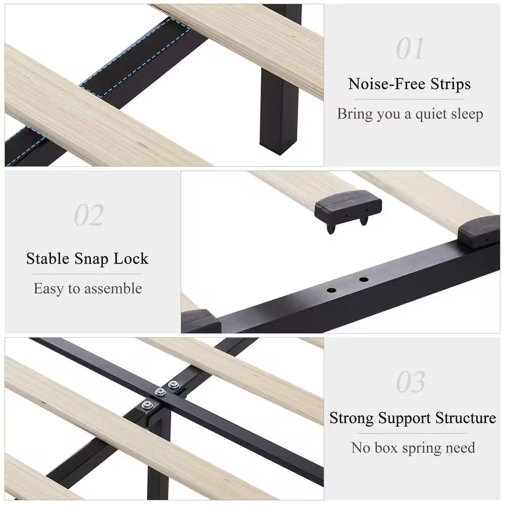Upholstered Bed with 4-Drawers, Full Bed Frame, Light Gray Platform Bed with Headboard, Built-In USB and Type C Ports