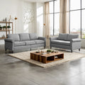 Living Room Furniture Sets with 5.9"Upholstered Cushion, 3-Seater Sofa Couch and Loveseat, Sofa Set for Living Room(Light Grey)
