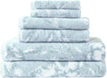 Tommy Bahama - Bath Towels, 100% Soft & Absorbent Cotton with Yarn-Dyed Loops, Medium Weight Bathroom Towels (Shadow Hibiscus Blue, 6 Piece)