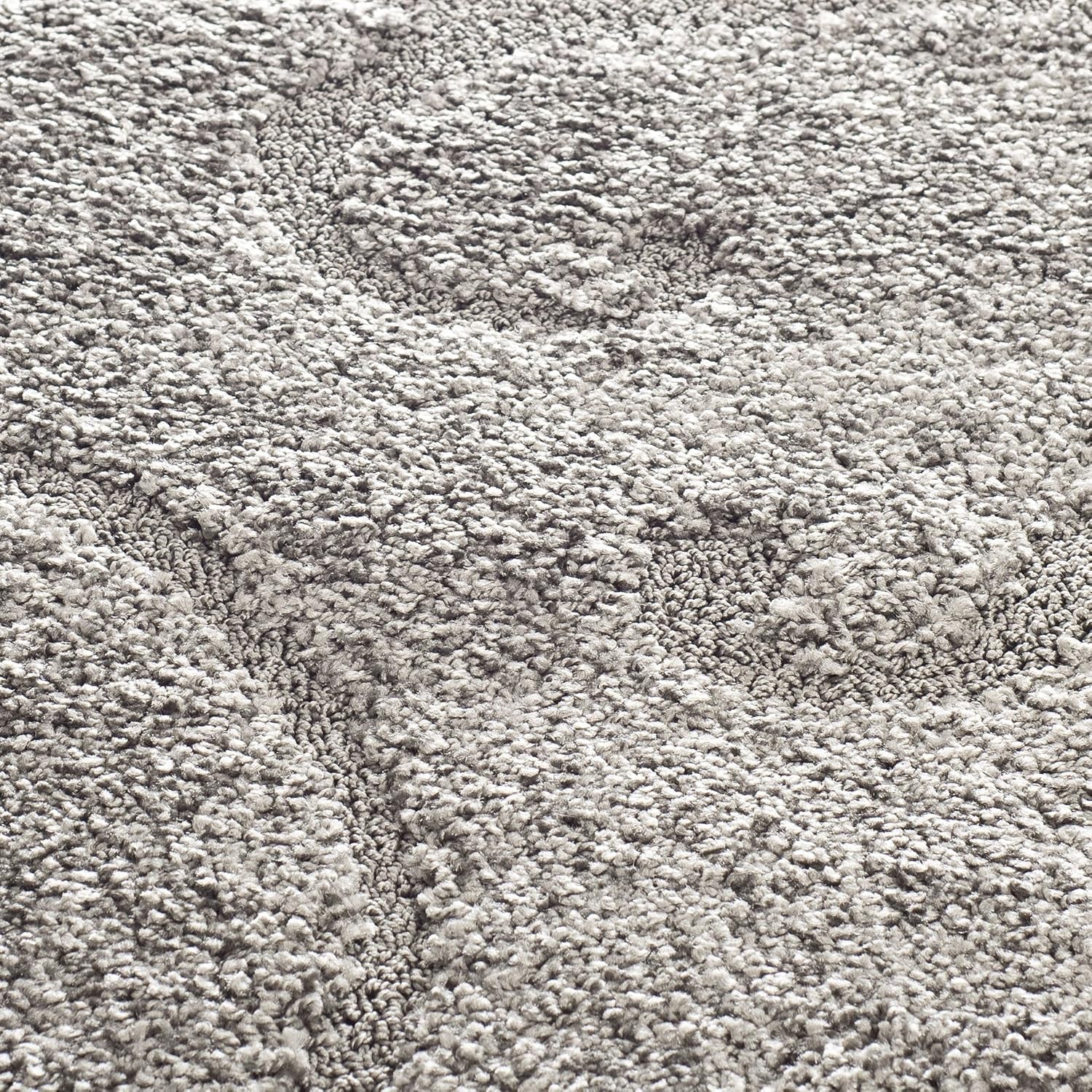 Florida Shag Collection Area Rug - 6'7" Square, Grey, Scroll Design, Non-Shedding & Easy to Clean, High-Low Plush Pile, Ideal for Living Room, Bedroom, Dining Space (SG455-8013)